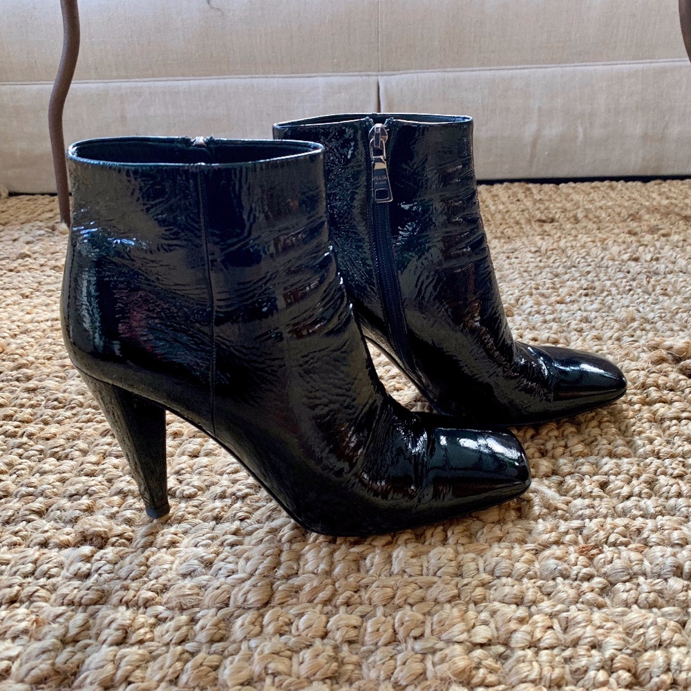 Prada Black Patent booties